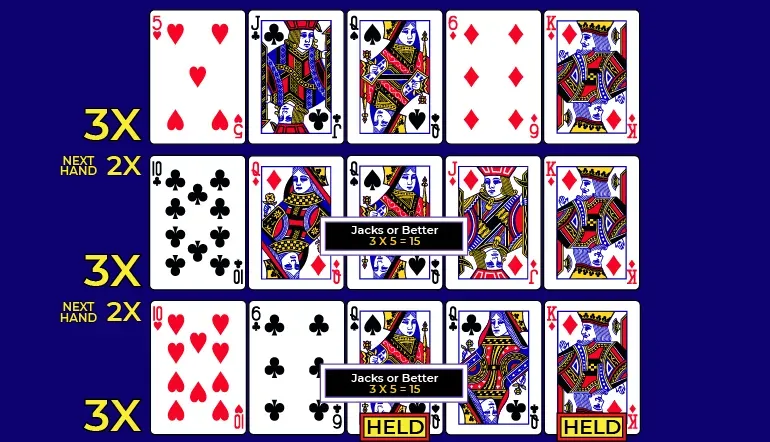 Ultimate X Video Poker 7/4 Bonus Poker