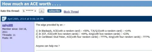 How much is an Ace worth