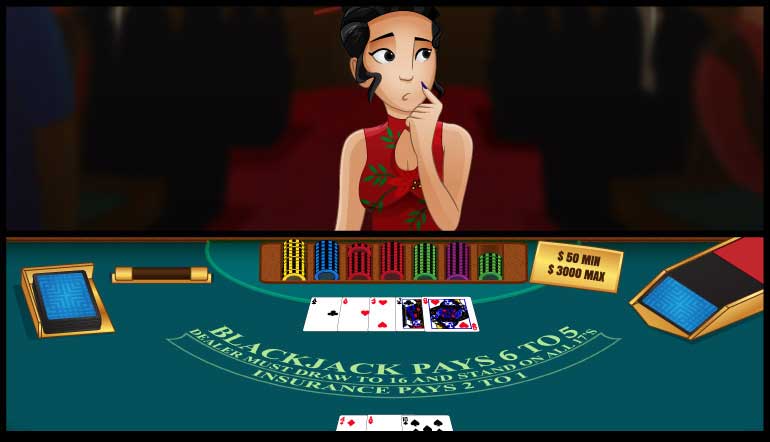 6 to 5 Blackjack: A player is considering her options