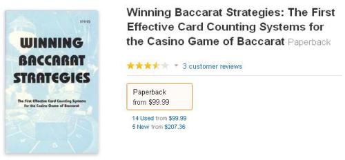 winning baccarat strategies: the first effective card counting systems for the casino games of baccarat