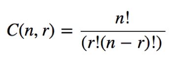 A formula to determine the total number of combinations that exist for any given set of numbers and the subset of numbers