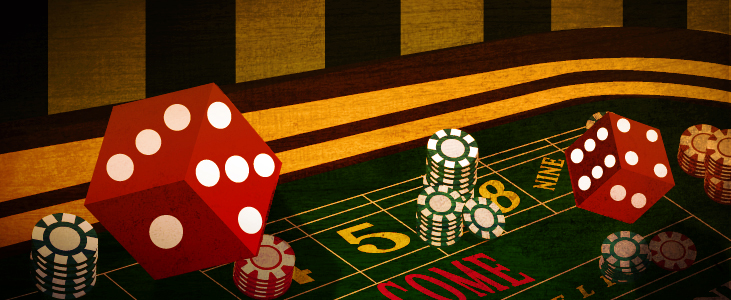 Craps Table and Dice