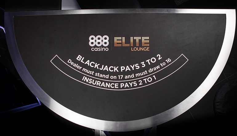 Elite Lounge blackjack table at 888casino live casino
