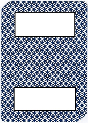 ard uses the second most common design for its back. Over 15% of all cards in use have this design