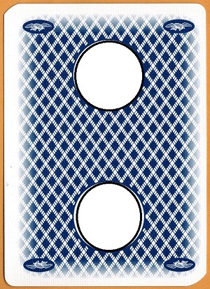 Back of a card image - the left hand border is much wider than the right hand