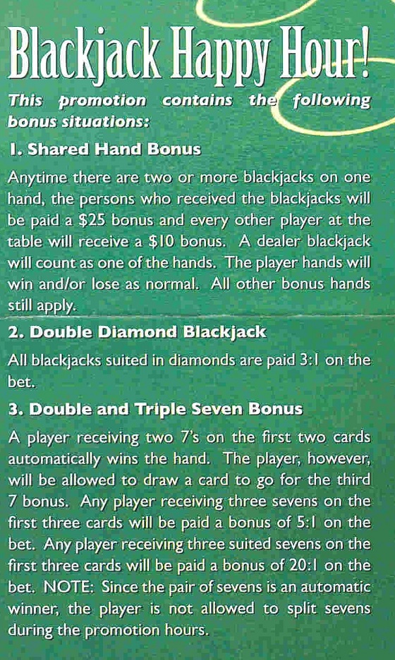 blackjack brochure