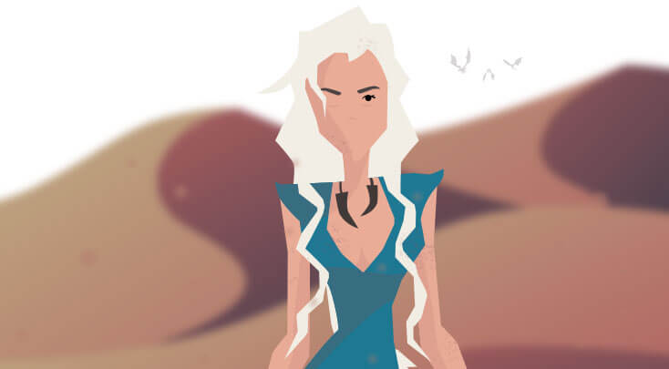 Game of Thrones khaleesi`s Cartoon