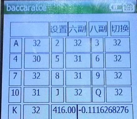 Chinese baccarat calculator