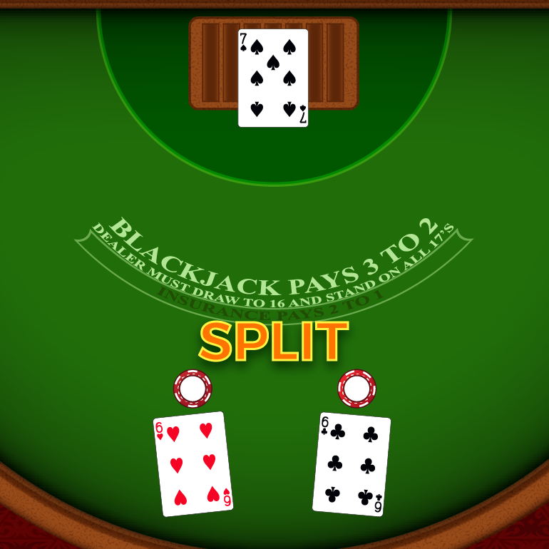 Split 6s against a dealer's 7 upcard