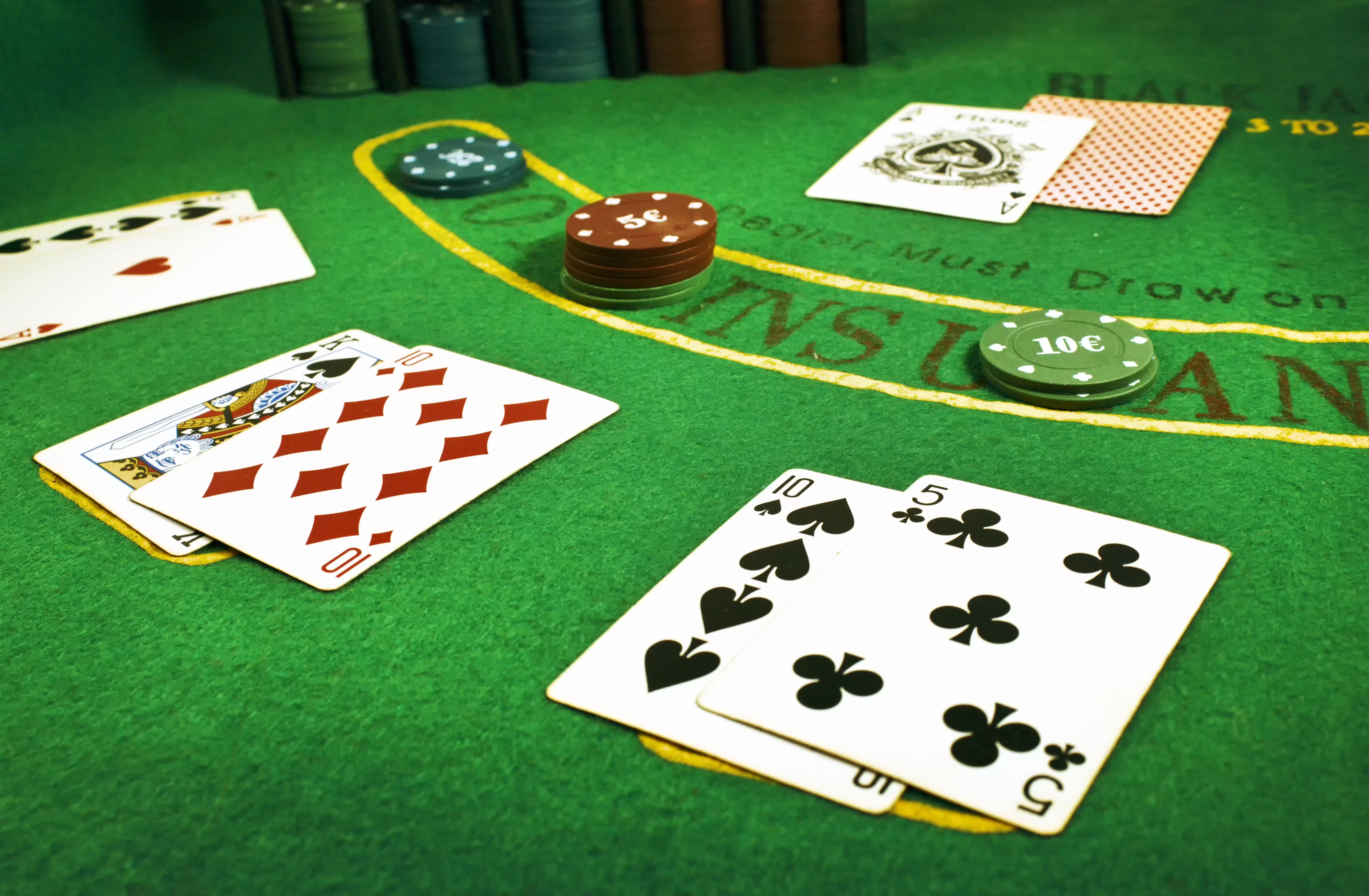 Blackjack table