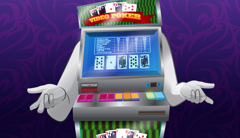 Personification of video poker machine