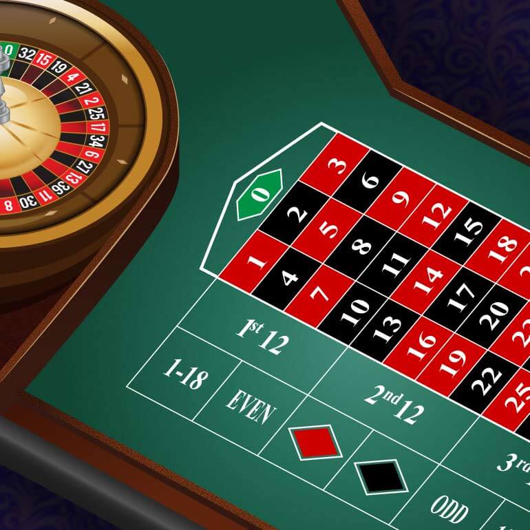 Roulette table layout