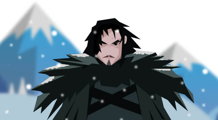 Game of Thrones Jon Snow`s Cartoon