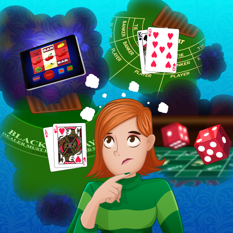 ผู้เล่นกำลังพิจารณาว่าจะเล่นเกมอะไร