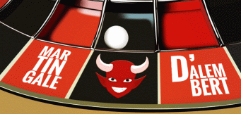 The roulette 666 devil appears on the roulette wheel with D'Alembert & Martingale systems