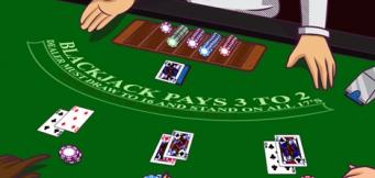 blackjack table game