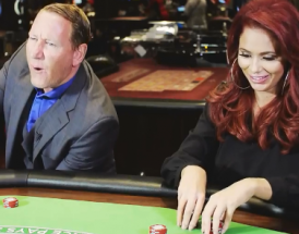 Ray Parlour and Amy Childs playing Blackjack with 888casino