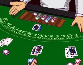 blackjack table game