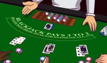 blackjack table game