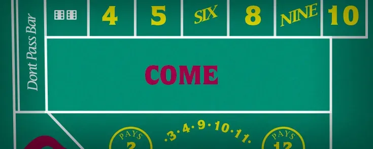 Come section on Craps layout