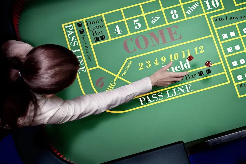 Craps table