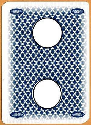 Back of a card image - the left hand border is much wider than the right hand
