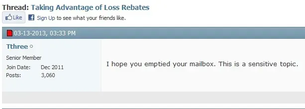 taking advantage of loss rebates