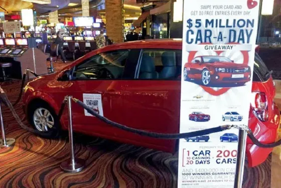 car giveaway in a casino