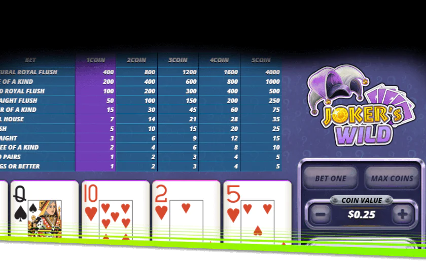 Joker Wild Double Up – Play Video Poker at 888casino™